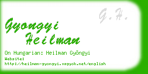 gyongyi heilman business card